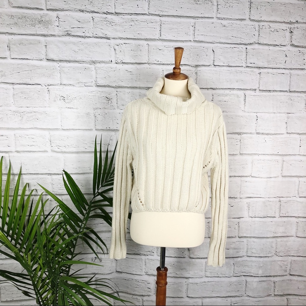 Paris & Me Boutique | Cropped Cowl Neck Sweater